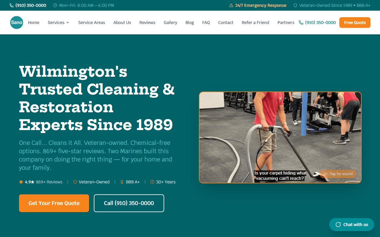 Sano Steam website, built by Omnyra